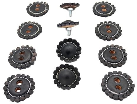 M-Royal Saddles Black Juego De Chapetones Monturas Charras Conchos
