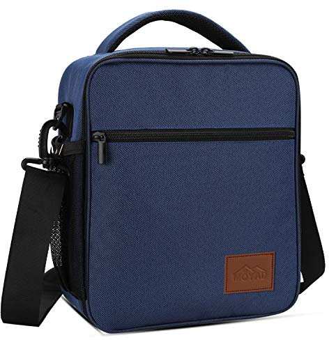 Moyad Business Kühltasche Lunchbag leakproof zur Arbeit Business Lunchbox mit verstellbarem Tragegurt 5,5L Marine Blau