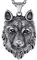 Richsteel Viking Wolf Kopf Anhänger Wikinger Wolf Halskette für damen herren