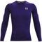 Under Armour Herren Armour HeatGear Compression Langarm T-Shirt Hemd, Lila (500)/Weiß, Klein