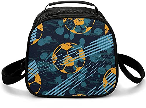 Lunch Box Red Football Lunch Bags for Girls, Boys, Teens