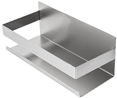 INOXLM Mensola Doccia, Autoadesivo Mensole Bagno Angolare Organizzatore, Mensola Cucina, Mensola per Cucina, Porta Spezie (Acciaio inox)
