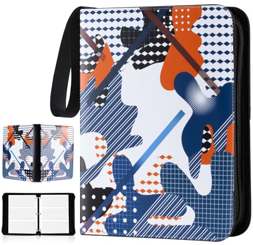 Karten Sammelalbum, 900 Karten Sammelkarten Album 9 Taschen 50 Seiten, Tragbar Wasserdicht PU Karten Halter, Groß Sammelkartenalben für Card Collection das Geschenk für Kinder