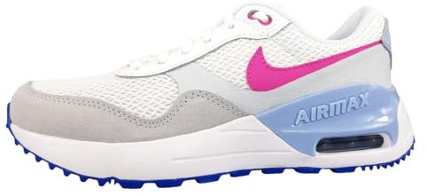 NIKE DQ0284-105 Air Max SYSTM Sneaker Male White/Active Fuchsia-Football Grey UK 4.5