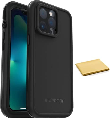 LifeProof FRFRE Series wasserdichte Schutzhülle mit Magsafe für iPhone 13 Pro (nur mit Reinigungstuch, Keine Einzelhandelsverpackung) Schwarz
