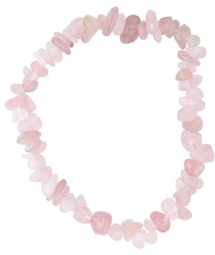 Earth Story Natural Rose Quartz Chip Bracelet 7.5 – Emotional Healing & Love Stone Bracelet
