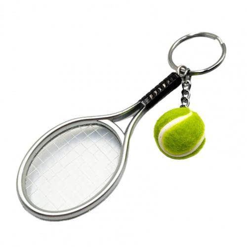 Mini Schlüsselanhänger Anhänger Simulation Tennisschläger Ball Schlüssel Hängende Kette Schlüsselanhänger Student Tasche Anhänger Auto