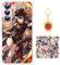 Staremeplz Genshin Impact Hülle für Xiaomi Redmi Note 9 Pro Anime Spiel Hu tao Handyhülle [Mit Schlüsselbund und 50pcs Aufkleber] Cartoons Transparent Silikon Case Hülle für Xiaomi Redmi Note 9 Pro
