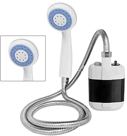 Dpofirs Portable Outdoor Shower, Electric Water Saving Shower, Battery Powered Shower Pump for Hiking Backpacking Camping Travel Beach Pets Watering Flowers