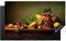 KitchenYeah© Herdabdeckplatte Einteilig Herdabdeckung Abdeckplatte für Ceranfeld Abdeckung Induktionskochfeld Aufrollbare Matte Trauben - Rustikal - Korb - Obst - Farbe - 91.6x52.7 cm