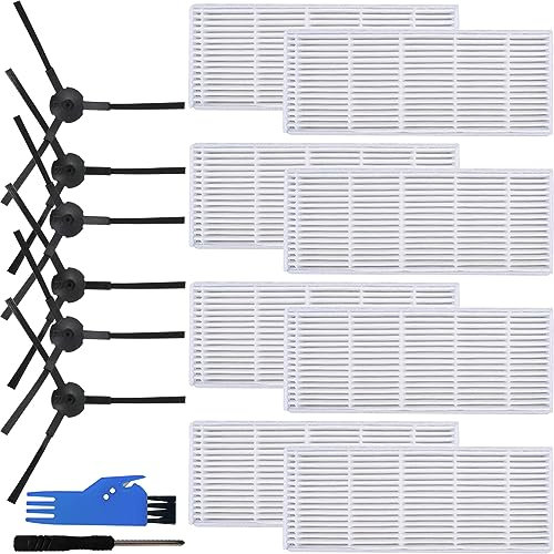 EATBALE Accessori di Ricambio per Medion E32 (MD 18510) E32 SW (MD 18503) MD 16192 MD 18500 MD 18501 MD18600 Robot aspirapolvere, Spazzola Laterale + filtri HEPA + Spazzola per la Pulizia