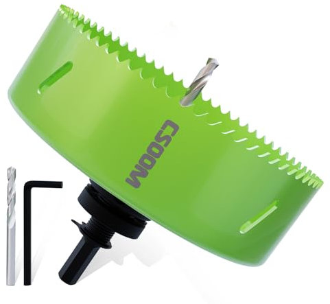 CSOOM HSS 6 Lochsägenset mit Ersatzdorn und Schlüssel, Bohrer für Weichholz, Sperrholz, PVC, Trockenbau, Hartholz und Eisen.…