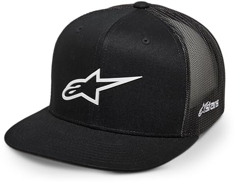 Alpinestars Herren ORIGINAL Logo Trucker HAT Baseball Cap, Schwarz/Weiss, Einheitsgröße