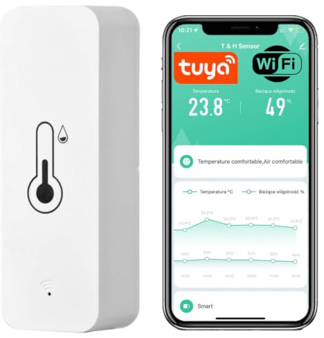 Sone Smart One WLAN Thermometer Hygrometer Tuya 2xAAA Weiß | ohne gateway, messverlauf, xlsx export, app alarm, innenbereich