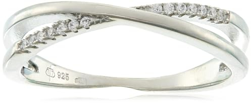 Beneto Ring Charming Double Ring Made of Silver AGG225 - Schaltung: 58 mm sBE1324-58 Marke, Estándar, Nicht-Edelmetall, Kein Edelstein