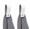 Handles and more - 2 x Handtuchhaken magnetisch - Weiß - 2,5 x 7,4 cm - inkl. Befestigungsmaterial - Handtuchhalter aus echtem Leder - Magnetschlaufe für Handtücher & Geschirrtücher - Wandhaken