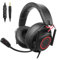 Casque de jeu filaire pliable avec micro et microphone antibruit, son Surround, pour PC, PS5, PS4, Xbox One Series X/S, Switch, ordinateur portable, COLUSI 900-noir/rouge