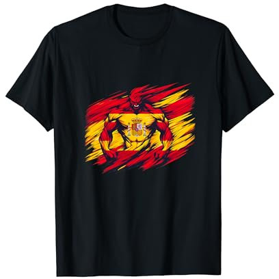 Bandera española Fan España Bandera Arte Hombre Fuerte Camiseta