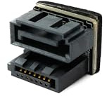 System-S SATA Adapter 7Pin Buchse zu Stecker Kabel 180° U Turn Winkel für Mainboard SSD HDD