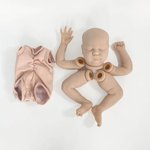 Enjoy with Love Neue 20inch Clearance Neugeborenes Baby Reborn Puppe Kit Baby Quinlyn Lebensechte Soft Touch Frische Farbe Unfinished Puppe Teile DIY Spielzeug