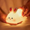 NesveCit Süßes großes Gesicht Kaninchen Nachtlicht, Adorable LED-Nachtlampe, Silikon dimmbar Kinderzimmer Nachtlicht für Kinderzimmer, Silikon wiederaufladbare Bedside Touch Nachtlichter