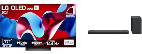 LG Bundle OLED77C47LA TV 77 (195 cm) OLED evo Fernseher DSC9S 3.1.3 Soundbar (400W) mit kabellosem Subwoofer