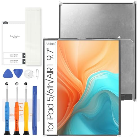 Arbilato - Pantalla para iPad 5th 2017 / 6th 2018 / Air1 Generación 9.7 LCD Display - A1822 A1823 A1893 A1474 A1475 para iPad 5/6/Air 1 LCD pantalla reemplazo kit