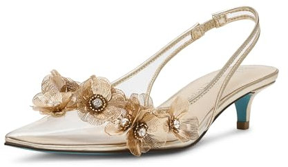Betsey Johnson Damen Rotkehlchen Pumps, Gold, 39 EU