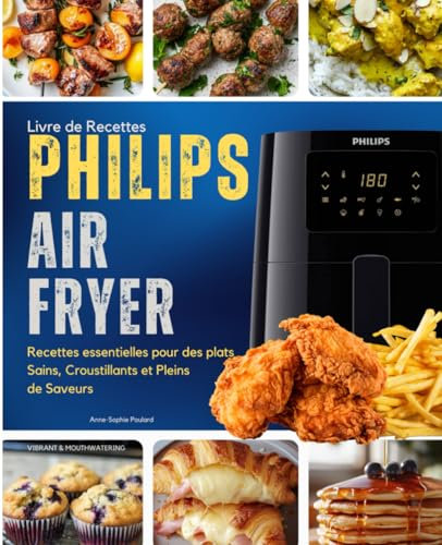 Livre de Recettes PHILIPS AIR FRYER: Plats Variés, Légers et Croustillants Des Idées Savoureuses pour Tous les Jours, Faciles à Réaliser en Famille