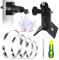 peuqcen Ring Kamera Halterung Outdoor, für Arlo/Wyze/Eufycam-Gimbal Kamera Halterung, Überwachungskamera-Stabhalterung, mit Mehrzweck-Schraubendreher und Handschuhen aus Weißem Baumwollgarn (Schwarz)