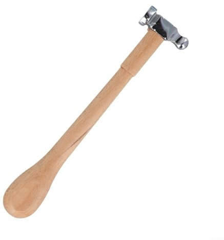 Martillo para orfebres y plateros, cuenta con mango cómodo de madera (B)