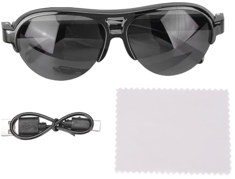 Fockety Smart Brille für Männer Frauen, Bluetooth AI -Übersetzerbrille mit Echtzeitübersetzung Unterstützt 144 Sprachen, Sprachkontrollbrillen mit Mikrofon & Lautsprecher für Reisen