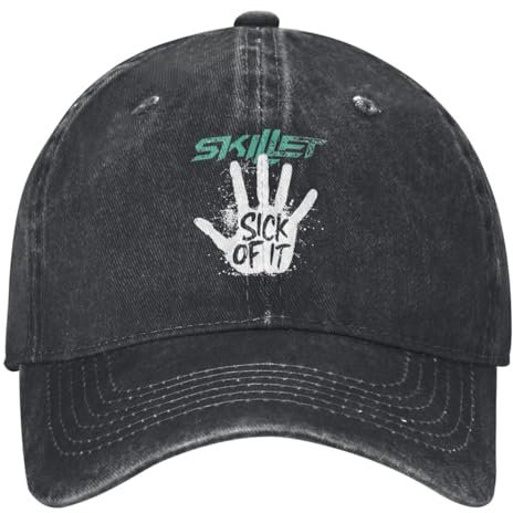 WEIXNCXCJ Baseballmütze Hut Sick of It Gewaschene Baseballmütze mit Musikband stilvolle Trucker-Mütze Baseballmützen für Camping und Jagd Unisex Sommer Neuheit Geschenk