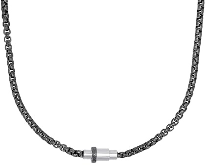 JOOP! Halskette aus Edelstahl für Herren, Halsschmuck, 60 cm, Silber, Kommt in Schmuck Geschenk Box