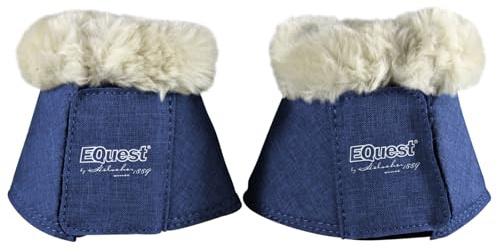 EQuest Hufglocke Melange speziell für Shettys, 2er Set (Navy, Shetty)