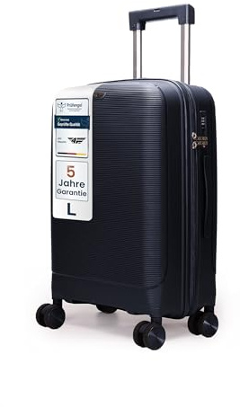 4FLY Leichter Hartschalen-Reisekoffer L - Groß 65 cm (60L) – Trolley Koffer mit TSA-Schloss, 4 Spinner-Doppelrollen & Aluminium-Teleskopgriff, Aufgabegepäck Reisegepäck