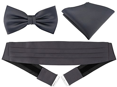 TigerTie Kummerbund Einstecktuch Satin Fliege in einfarbig Uni - Schärpe Leibbinde