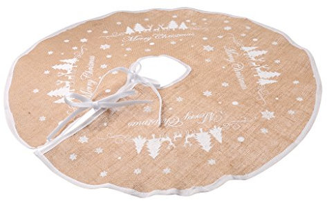 Fenteer Runde Jute-Baumdecke - Schutz vor Tannennadeln - -Unterlage, 80cm