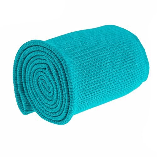Bündchen Strickbündchen 16x80cm Bündchenstoff Baumwolle elastisch gerippt, Farbwahl, Farbe:dunkeltürkis