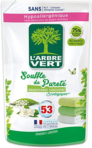 L'Arbre Vert Recharge Adoucissant Concentré Souffle De Pureté - Hypoallergénique - 53 Lavages - 800ml
