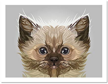 Fine Art Prints Kunstdruck, Motiv: Katze, Persisches Kätzchen, groß, gerahmt, 45,7 x 61 cm