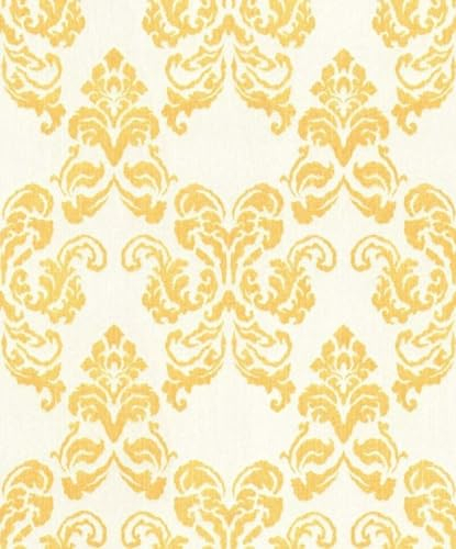 Casa Padrino Barock Textiltapete Weiß/Gold 10,05 x 0,53 m - Deko Accessoires im Barockstil