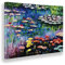 Giallobus - Gemälde - Claude Monet - Seerosen im Teich in Giverny - Leinwand mit Standardrahmen - 140L x 100l cm - Bereit zum Aufhängen - Moderne Gemälde