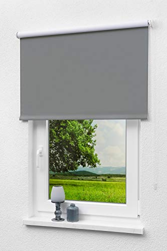 LYSEL - Qualitätsrollo abdunkelnd anthrazit, (B x H) 143cm x 190cm in grau/anthrazit