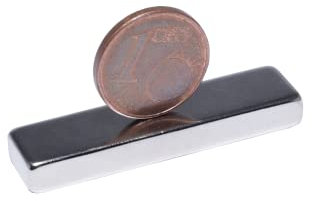 Neodym Magnete Extra Stark Quader 40x10x5mm - 9 Kg Powermagnet - Neodym Magnet 40mm - Quadermagnet 40 x 10 x 5 mm - N52 Stark Neodym-Magnete (2 Stück)