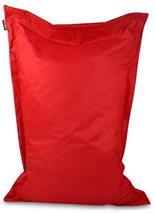 BuBiBag Sitzsack - rechteckiges Bodenkissen in 28 Farben und 7 Varianten - Outdoor Sitzsäcke Indoor Beanbag für Kinder und Erwachsene (Rot-170x150 cm)