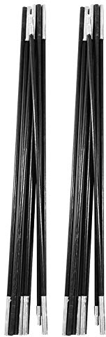 Akozon Zeltstange Camping Fiberglas faltbar 2 Stangen 9 Abschnitt Licht Doppelzelt Stützstange Markisenrahmen Kit