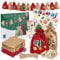 Adventskalender zum Befüllen 2025 - Jute Adventskalender zum Selbstbefüllen mit Beuteln, Stickern und Zahlen Aufkleber - Adventskalender zum Basteln - DIY Adventskalender Selber Befüllen LIVAIA