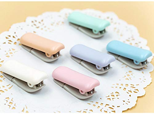 PovKeever Mini-Washi-Klebebandabroller, Kawaii, tragbarer Kunststoff, Büro-Klebebandschneider, Schulbedarf, 5 Stück