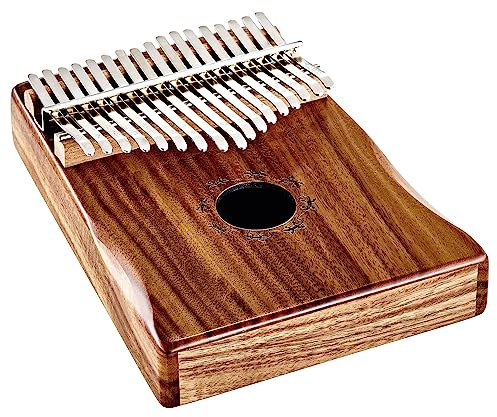 Ortega Guitars Kalimba C-Dur akustisch - Percussion Series - Daumenklavier mit 17 Zungen - Inklusive Zubehör - Akazie, Natur (OKB1)